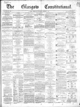 cover page of Glasgow Constitutional published on February 2, 1853