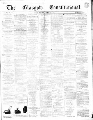 cover page of Glasgow Constitutional published on May 4, 1853