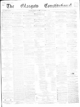 cover page of Glasgow Constitutional published on November 2, 1853