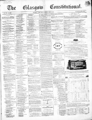 cover page of Glasgow Constitutional published on May 2, 1855
