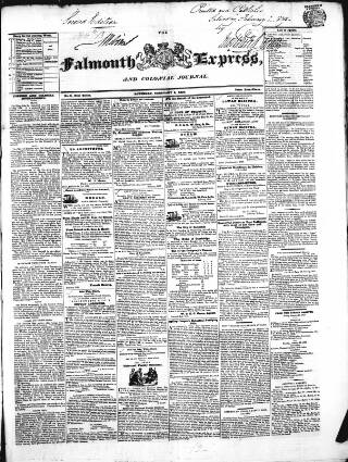 cover page of Falmouth Express and Colonial Journal published on February 2, 1839
