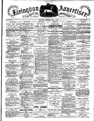 cover page of Faringdon Advertiser and Vale of the White Horse Gazette published on May 4, 1895
