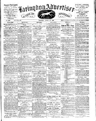 cover page of Faringdon Advertiser and Vale of the White Horse Gazette published on March 19, 1904