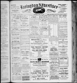cover page of Faringdon Advertiser and Vale of the White Horse Gazette published on June 18, 1927