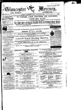 cover page of Gloucester Mercury published on November 2, 1861