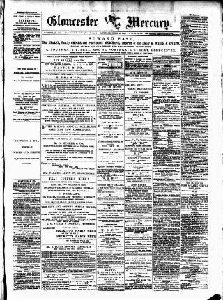 cover page of Gloucester Mercury published on March 19, 1881