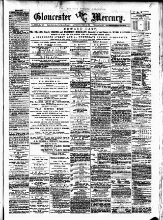cover page of Gloucester Mercury published on June 18, 1881