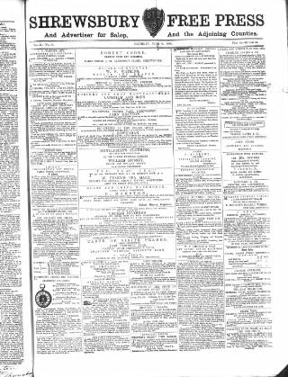 cover page of Shrewsbury Free Press published on June 9, 1866