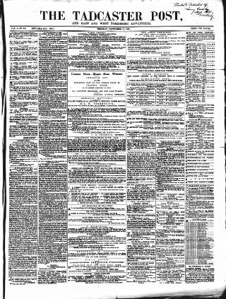 cover page of Tadcaster Post and General Advertiser for Grimstone published on September 17, 1868