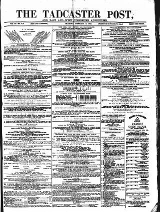 cover page of Tadcaster Post and General Advertiser for Grimstone published on February 2, 1871
