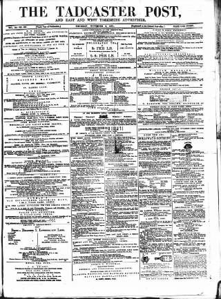 cover page of Tadcaster Post and General Advertiser for Grimstone published on November 2, 1871