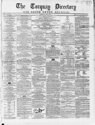 cover page of Torquay Directory and South Devon Journal published on May 2, 1855