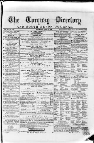 cover page of Torquay Directory and South Devon Journal published on August 31, 1864