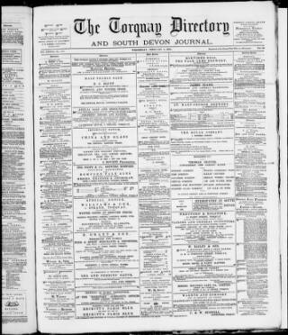 cover page of Torquay Directory and South Devon Journal published on February 2, 1881