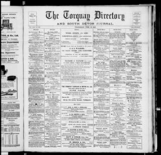 cover page of Torquay Directory and South Devon Journal published on June 18, 1919