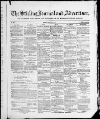 cover page of Stirling Journal and Advertiser published on March 19, 1875