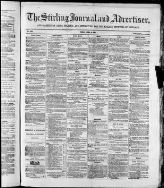 cover page of Stirling Journal and Advertiser published on June 18, 1880