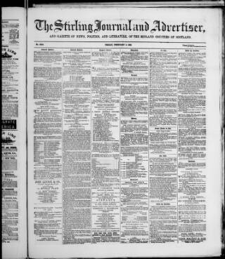 cover page of Stirling Journal and Advertiser published on February 2, 1883