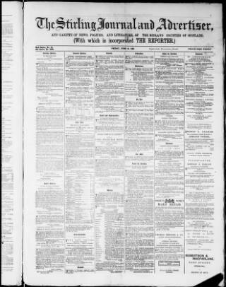 cover page of Stirling Journal and Advertiser published on June 18, 1886