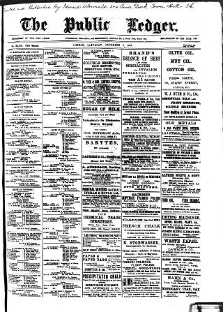 cover page of Public Ledger and Daily Advertiser published on November 2, 1907