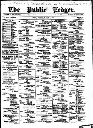 cover page of Public Ledger and Daily Advertiser published on May 4, 1910