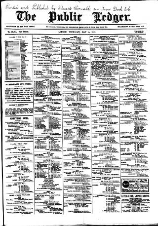 cover page of Public Ledger and Daily Advertiser published on May 4, 1911