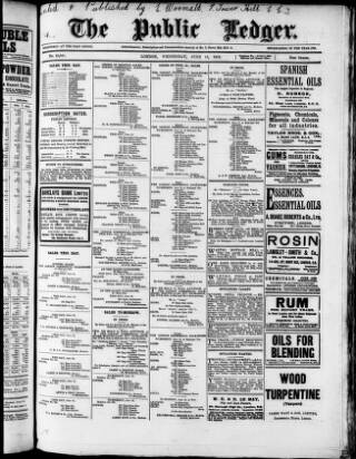 cover page of Public Ledger and Daily Advertiser published on June 18, 1919
