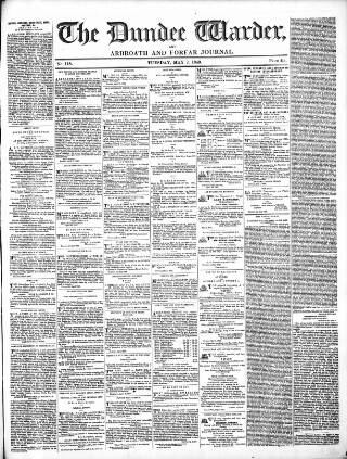 cover page of Northern Warder published on May 2, 1843