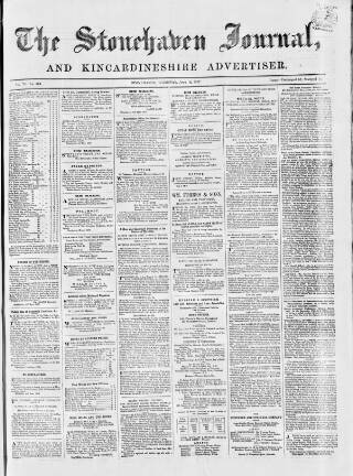 cover page of Stonehaven Journal published on June 18, 1857