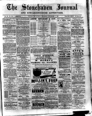 cover page of Stonehaven Journal published on September 17, 1891