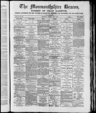 cover page of Monmouthshire Beacon published on May 4, 1878