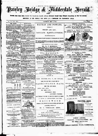 cover page of Pateley Bridge & Nidderdale Herald published on May 2, 1885