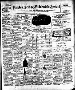 cover page of Pateley Bridge & Nidderdale Herald published on May 4, 1895