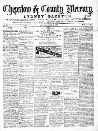 cover page of Chepstow & County Mercury published on May 2, 1874