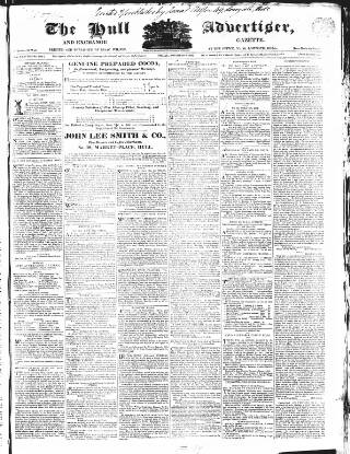 cover page of Hull Advertiser published on November 2, 1832