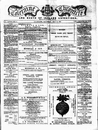 cover page of Coleraine Chronicle published on May 2, 1891