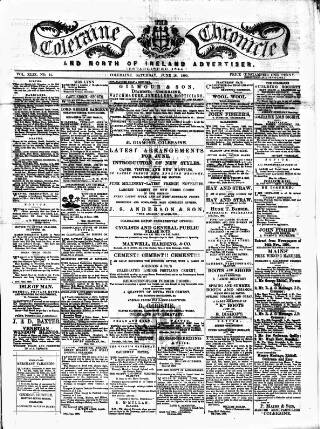 cover page of Coleraine Chronicle published on June 18, 1892