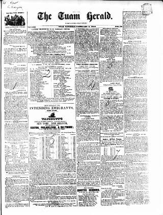 cover page of Tuam Herald published on February 2, 1850
