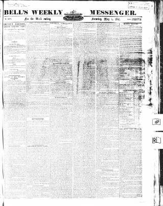 cover page of Bell's Weekly Messenger published on May 4, 1867