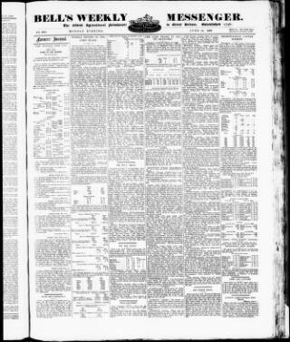 cover page of Bell's Weekly Messenger published on June 18, 1888