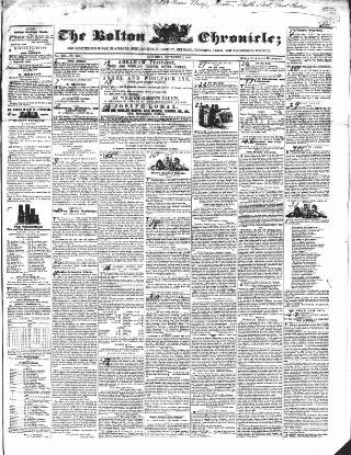 cover page of Bolton Chronicle published on November 2, 1844