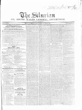 cover page of Silurian published on November 2, 1839