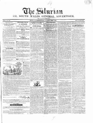 cover page of Silurian published on April 4, 1840