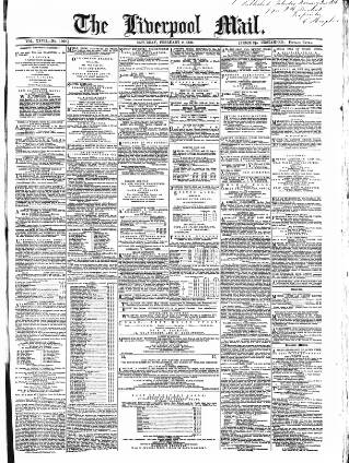 cover page of Liverpool Mail published on February 2, 1856