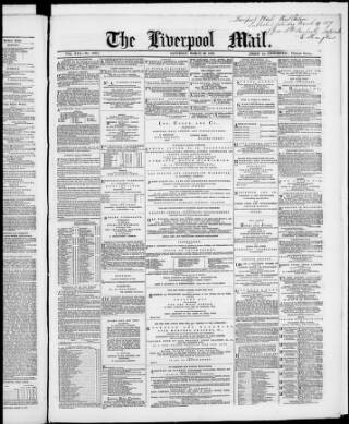 cover page of Liverpool Mail published on March 19, 1859