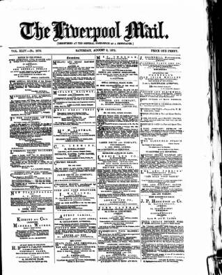 cover page of Liverpool Mail published on August 2, 1873