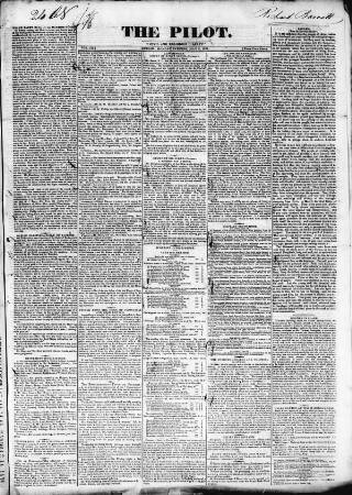 cover page of The Pilot published on May 2, 1831
