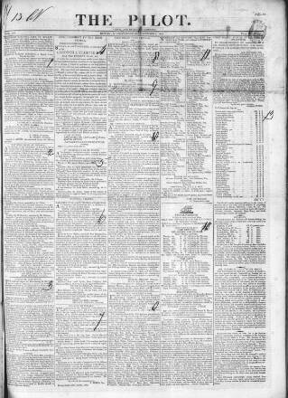 cover page of The Pilot published on November 2, 1835