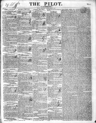 cover page of The Pilot published on August 2, 1837