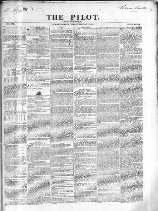 cover page of The Pilot published on February 2, 1849